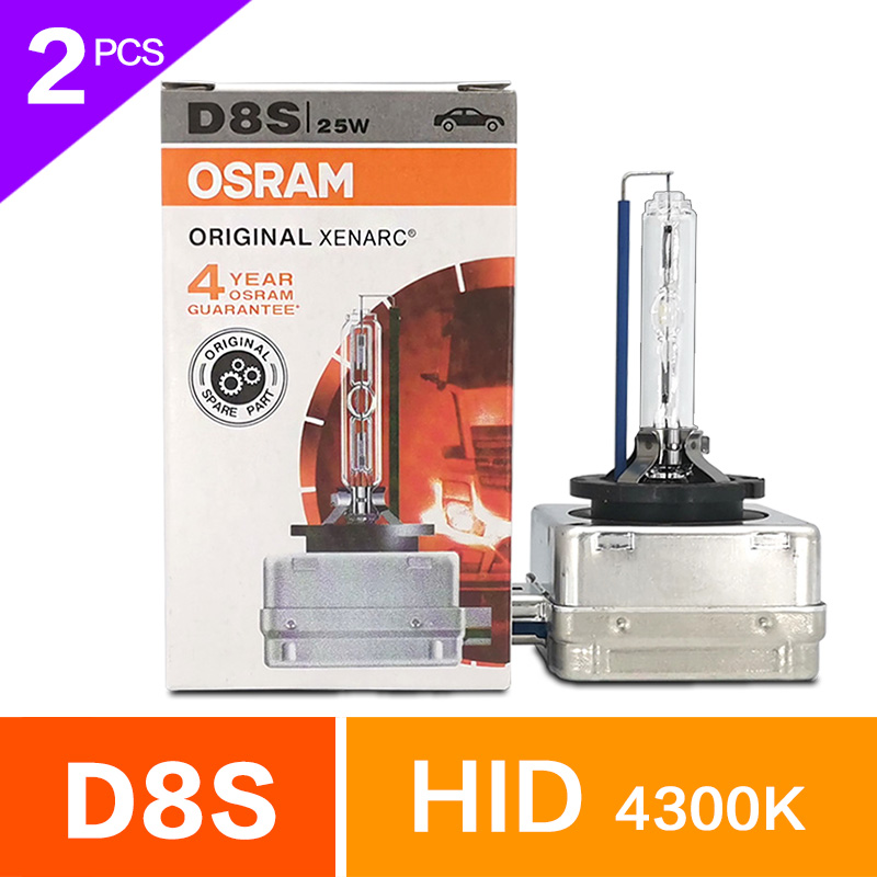 オスラム D8S 2 個オリジナル XENARC キセノンランプ車 HID ヘッドライト電球 66548 12V 25 ワット PK32d-1 4300K 白色光