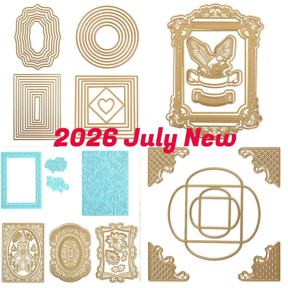 2026 新しいハッピー 3D フレームとボーダー蝶花金属切削ダイス DIY スクラップブッキング写真エンボス DIY 紙グリーティングカード