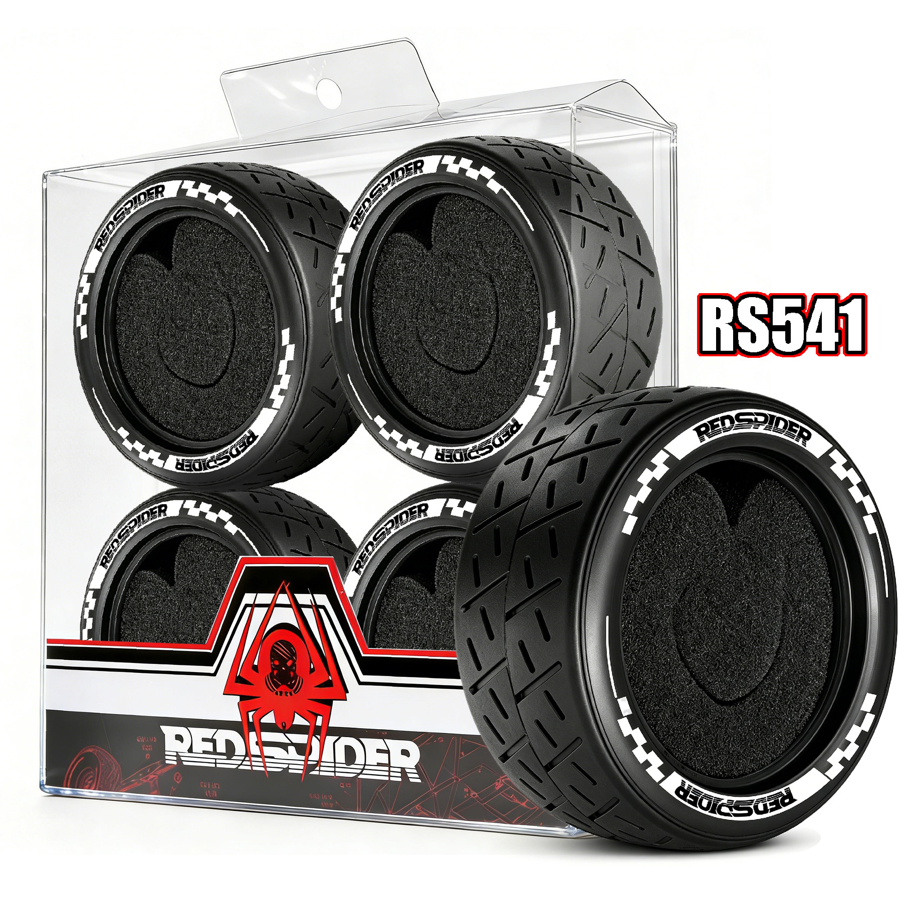 レッドスパイダー 4 個 1/10 RC2.6 インチゴムタイヤオン/オフロードドリフトツーリングカーホイールタイヤハイグリップ耐久性トラクサス HSP タミヤ用