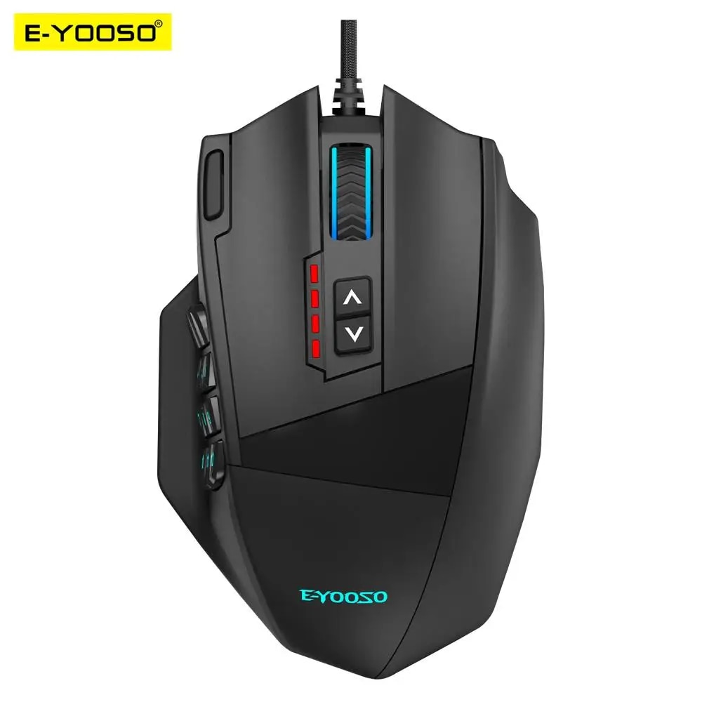 E-YOOSO X-39 USB 有線 RGB ゲーミングマウス 24000 DPI SG8960 19 ボタンプログラマブルゲーム光学式マウスコンピュータ PC ラップトップ