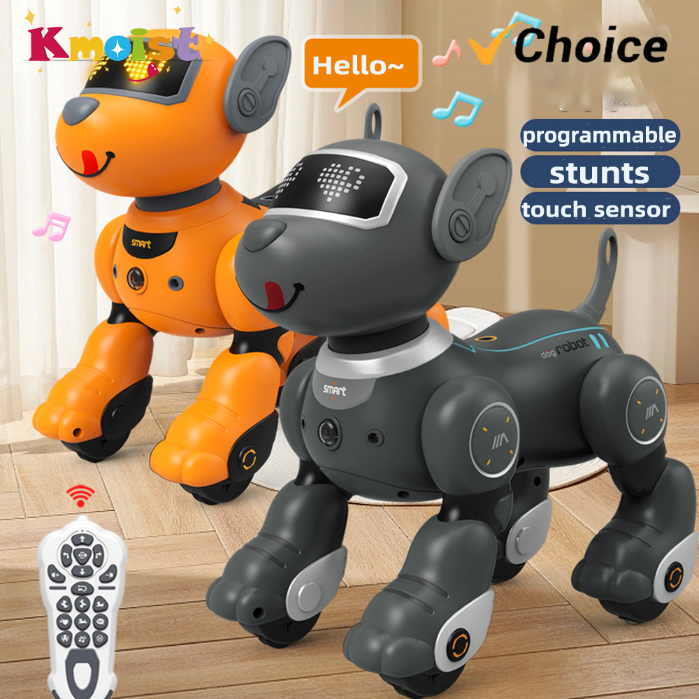 ロボット犬インテリジェント AI プログラム可能なスマートおもちゃ子供のための多機能サウンド LED 目ダンス電子ペット犬