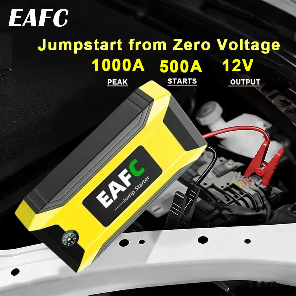 EAFC ジャンプスタート電源銀行 2000A/1000A 車バッテリーブースター充電器緊急 JumpStarte デバイス起動 12V 自動スマート