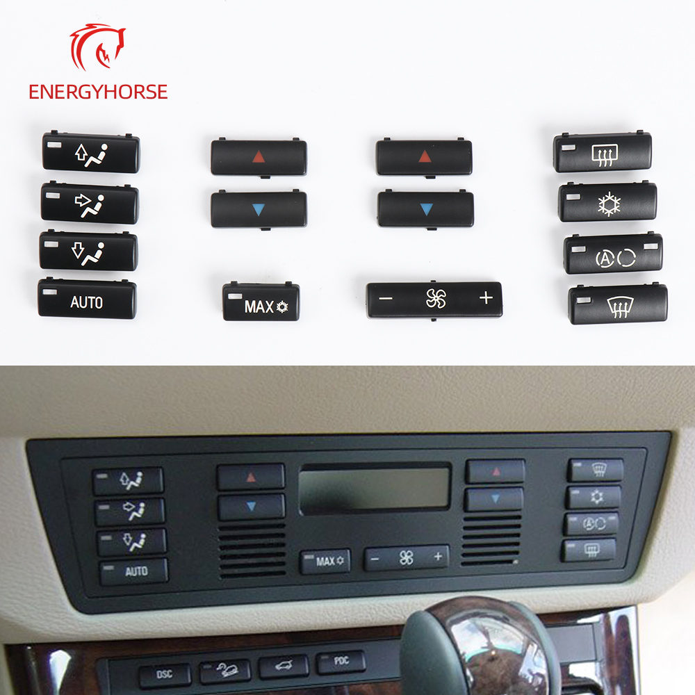 14 個コンソール AC ヒーター気候キーコントロールスイッチ空調ボタンカバーキー BMW 5 シリーズ E39 X5 E53 525 530 540 M5