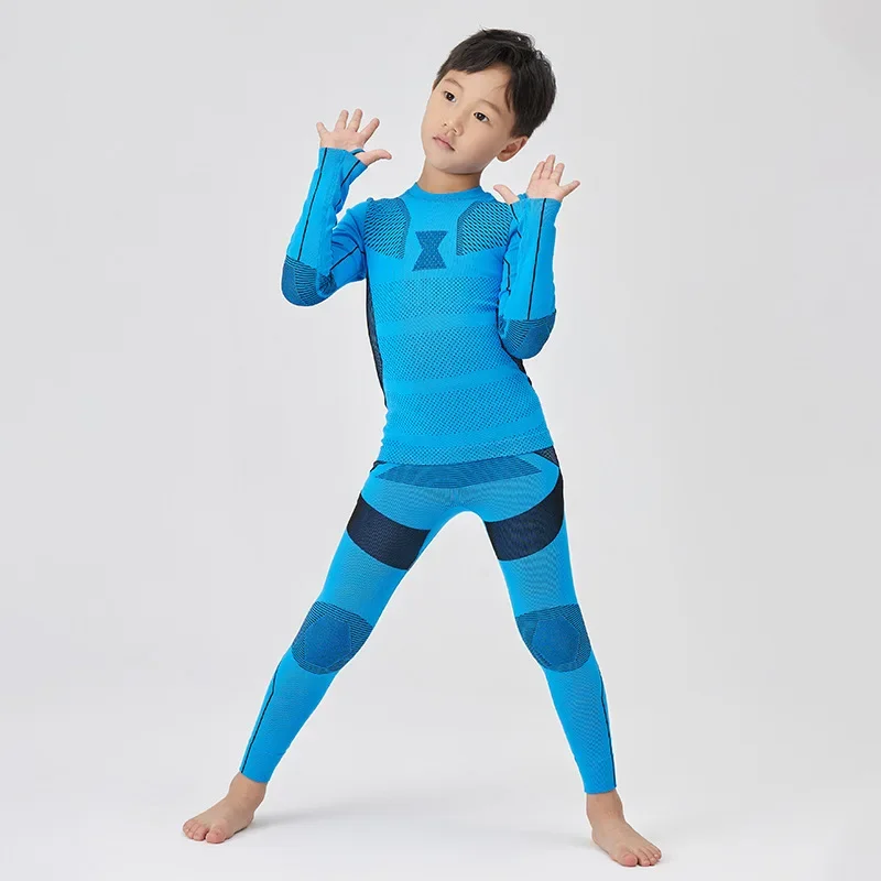 男の子用サーマルアンダーウェア ロングジョンズサーマルセットシャツ