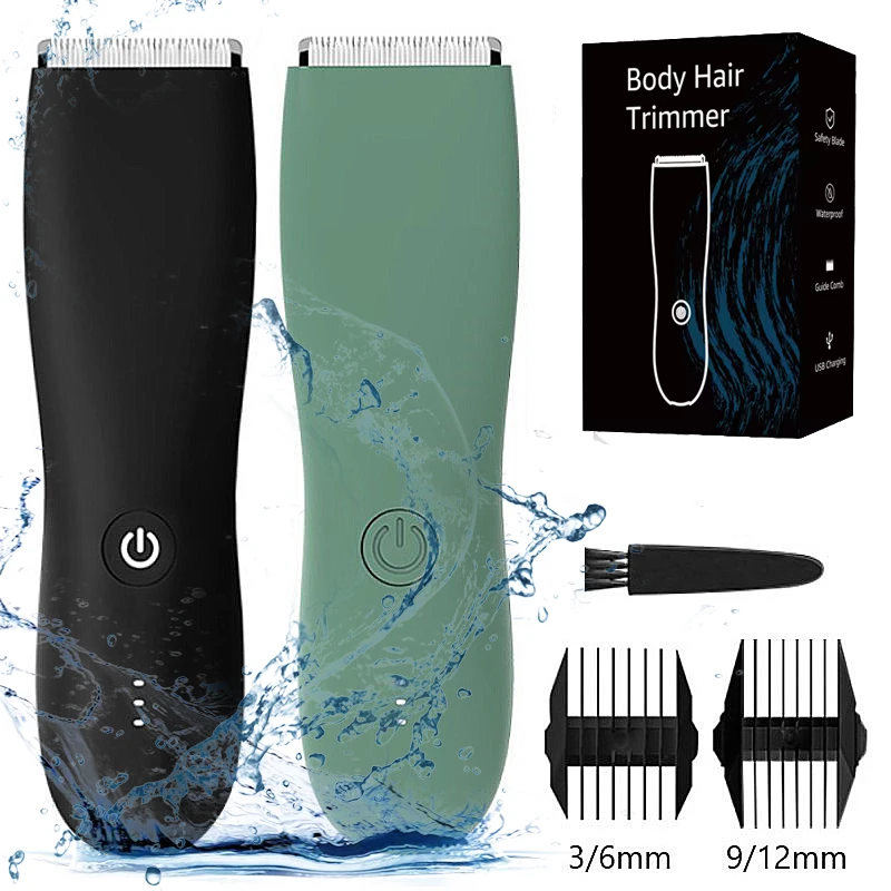 新しいメンズ電動鼠径部ヘアトリマー陰毛除去親密な領域ボディグルーミングクリッパー脱毛器充電式シェーバーかみそり