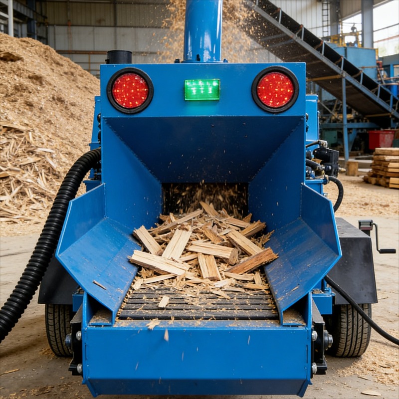 Customized Commercial Diesel Wood Chipper Self Feed Wood Crusher Large Diameter Log Chipper