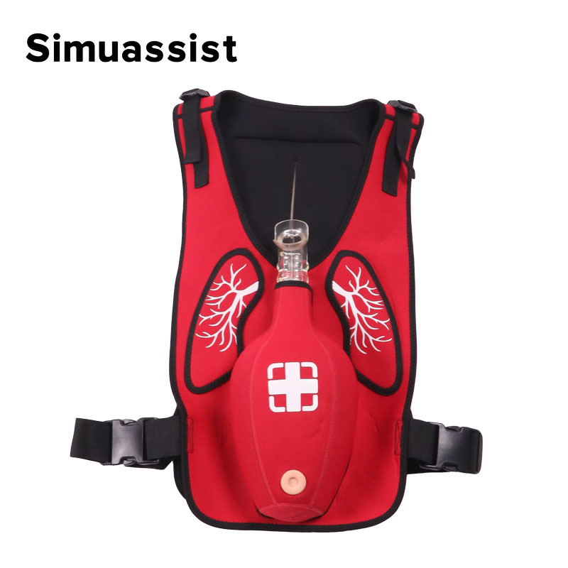 応急処置トレーニング用ハイムリック法トレーニングベスト、気管閉塞ベスト付き窒息トレーニング用ウェアラブル成人心筋梗塞教育モデル
