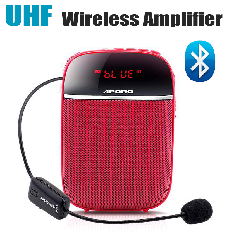 12 ワット UHF T2 ミニファッションワイヤレスアンプ特別なスピーカー教室トレーニング TF カード Bluetooth 音楽プレーヤー