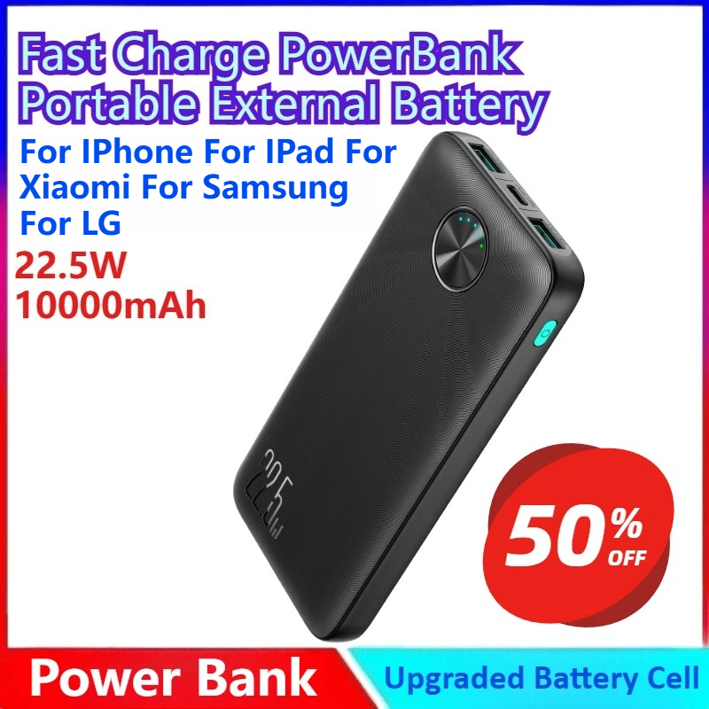 新しいパワーバンク 22.5 ワット 10000 mAh 高速充電パワーバンクポータブル外部バッテリー IPhone 用 IPad 用 Xiaomi 用サムスン用 LG