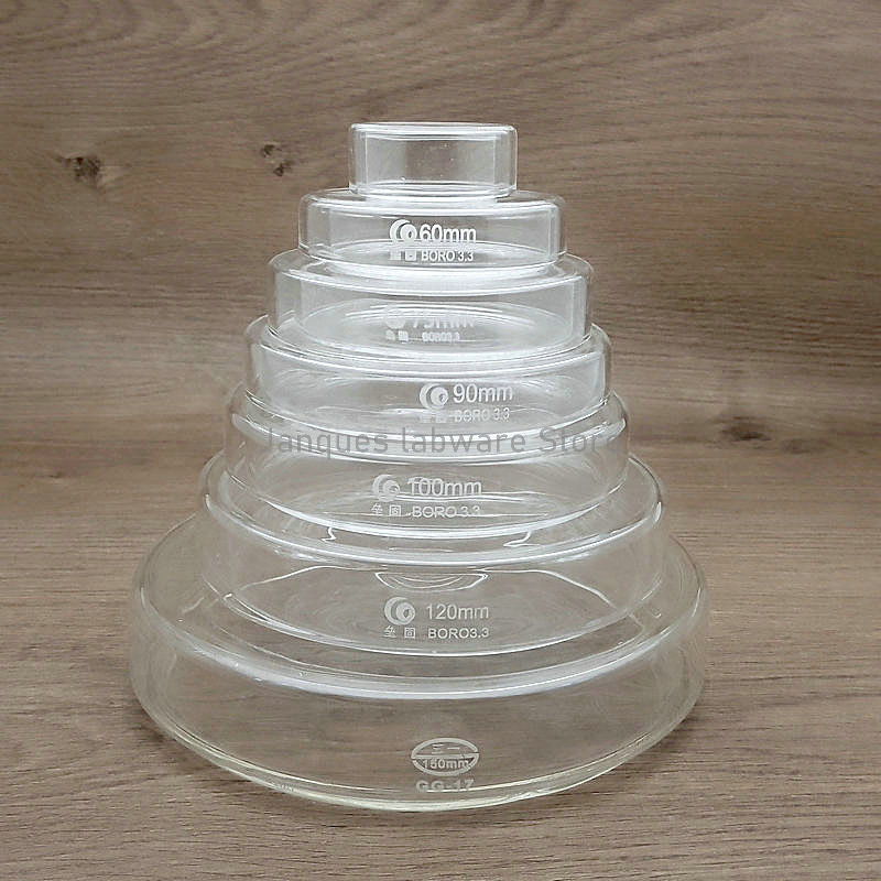 実験室用35mm～200mmホウケイ酸ガラス製ペトリ皿、細胞培養皿、微生物培養実験容器