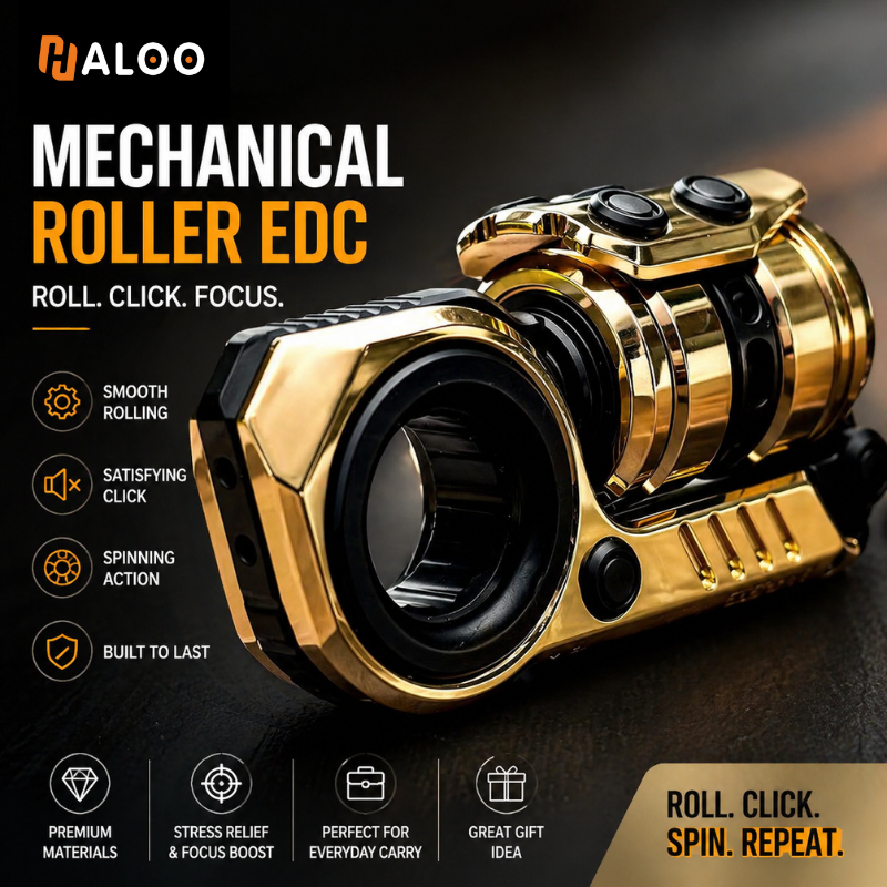 Halooplayer メタルフィジェットスライダーガン EDC オフィスストレス不安ストレスリリーフデスクおもちゃ大人子供ズームノベルティスピナーリング