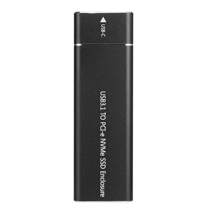 USB 3.1 Gen 2 (10 Gbps) NVME SSD エンクロージャ、Samsung 960/970 EVO/PRO M2 PCIE SSD M.2 NVME - USB C アダプター、ブラックケース付き