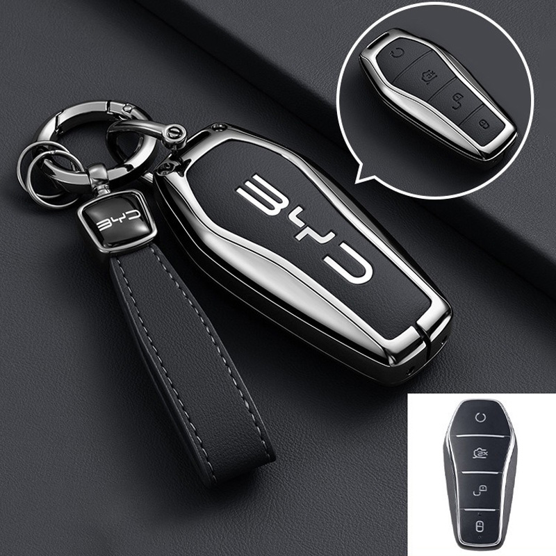 亜鉛合金車のキーケース BYD 唐 L EV DM DMi DM-i 2022 2023 2025 2026 キーホルダーリモートカバーシェルホルダー Fob アクセサリー