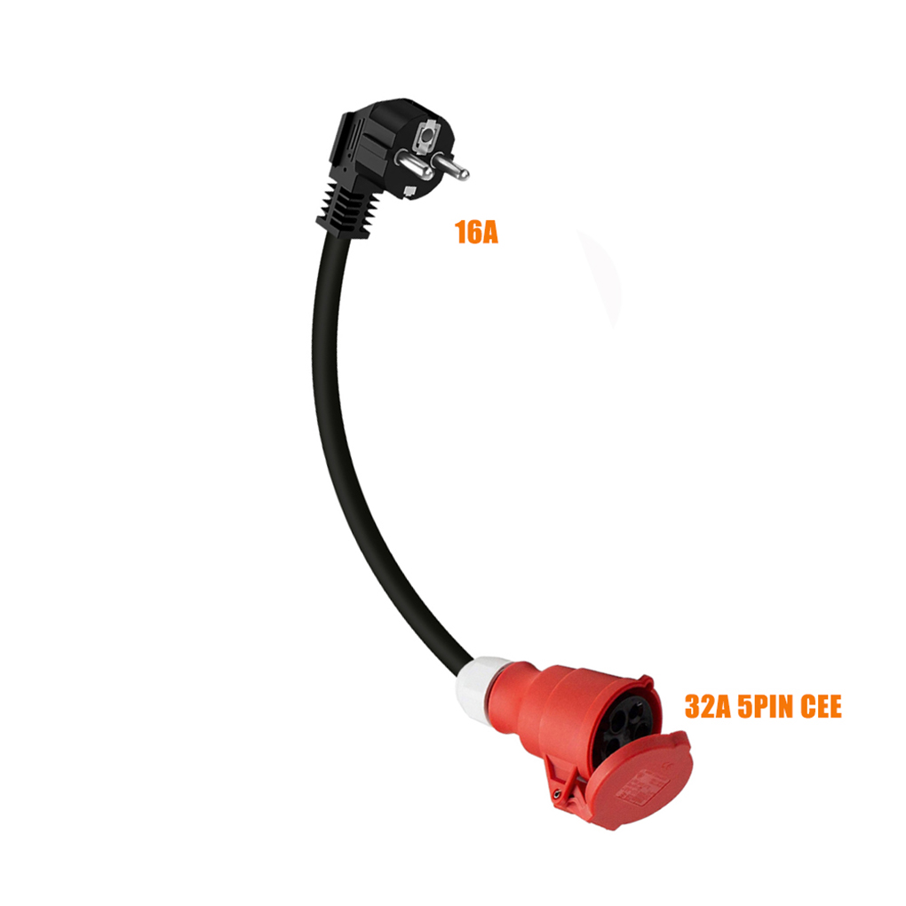 EV ポータブル充電器 EU プラグに CEE 電源メスプラグソケットアダプタ CEE コネクタ 3 相 16A に 7KW 32A EV 充電器