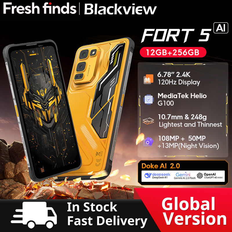 Blackview Fort 5 Rugged SmartPhone 6.78-inch 2.4K Display 108Mp Camera Imaging Flagship  2W BOX Speaker Cellphone