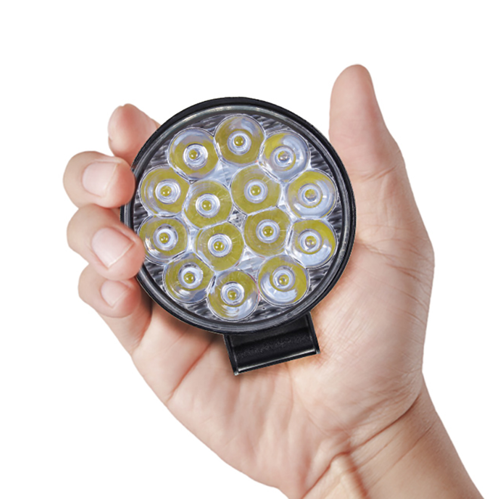 Mini Led Work Light Round Spotlight 42W Car Work Headlight Offroad Fog Light Lamp Night 12/24V LED Light Bar Driving Lights