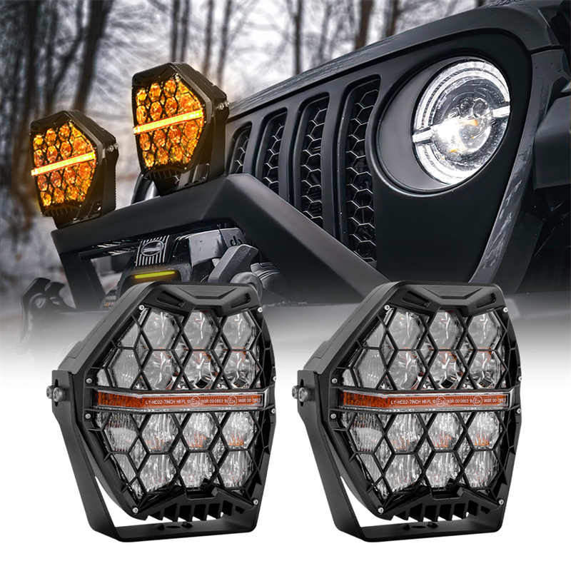 120 ワットハニカム LED ワークライトバーアンバー DRL ドライビングライトスポットライトジープオフロードボートトラクタートラック 4x4 SUV ATV ヘッドライト