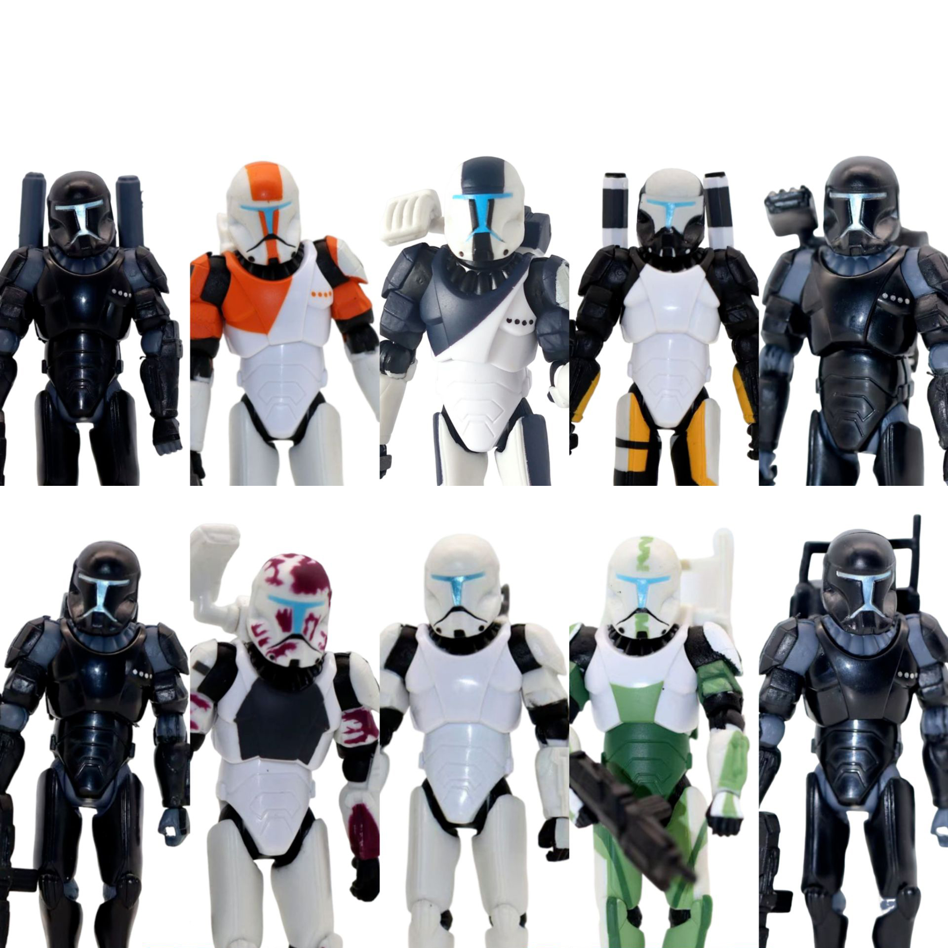 ロット スターウォーズ クローンウォーズ コマンドー FI Skirata フィクサー ボス スコーチ Sev オメガ スクワッド 3.75インチ ルース アクションフィギュア