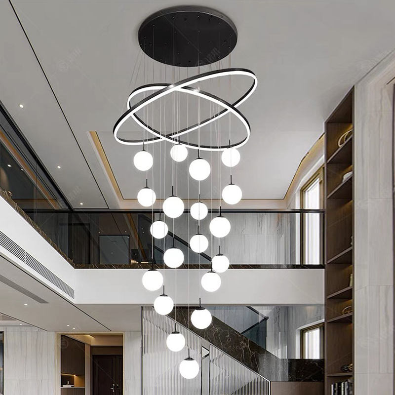 現代の家の装飾 LED ライトペンダントライトランプ forstaircase リビングルーム用シャンデリア吊り下げライト屋内照明