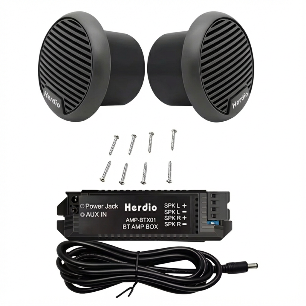 Herdio 3 ''160 ワット 2 個マリンボート防水スピーカーオートバイ Bluetooth スピーカーオーディオステレオシステム ATV UTV 屋外ボート用