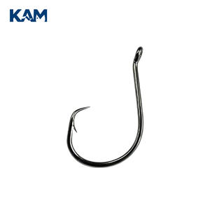 High-Carbon Steel SSW Eye Hook 8208 Black Nickel Saltwater Fishing Hook