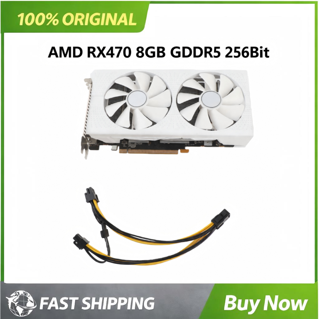 AMD RX470 8GB GDDR5 256ビット ゲーミンググラフィックカード HDMIグラフィックカード PCゲーマー エンターテイメント オフィス コンピューター ハードウェア アップグレードパーツ