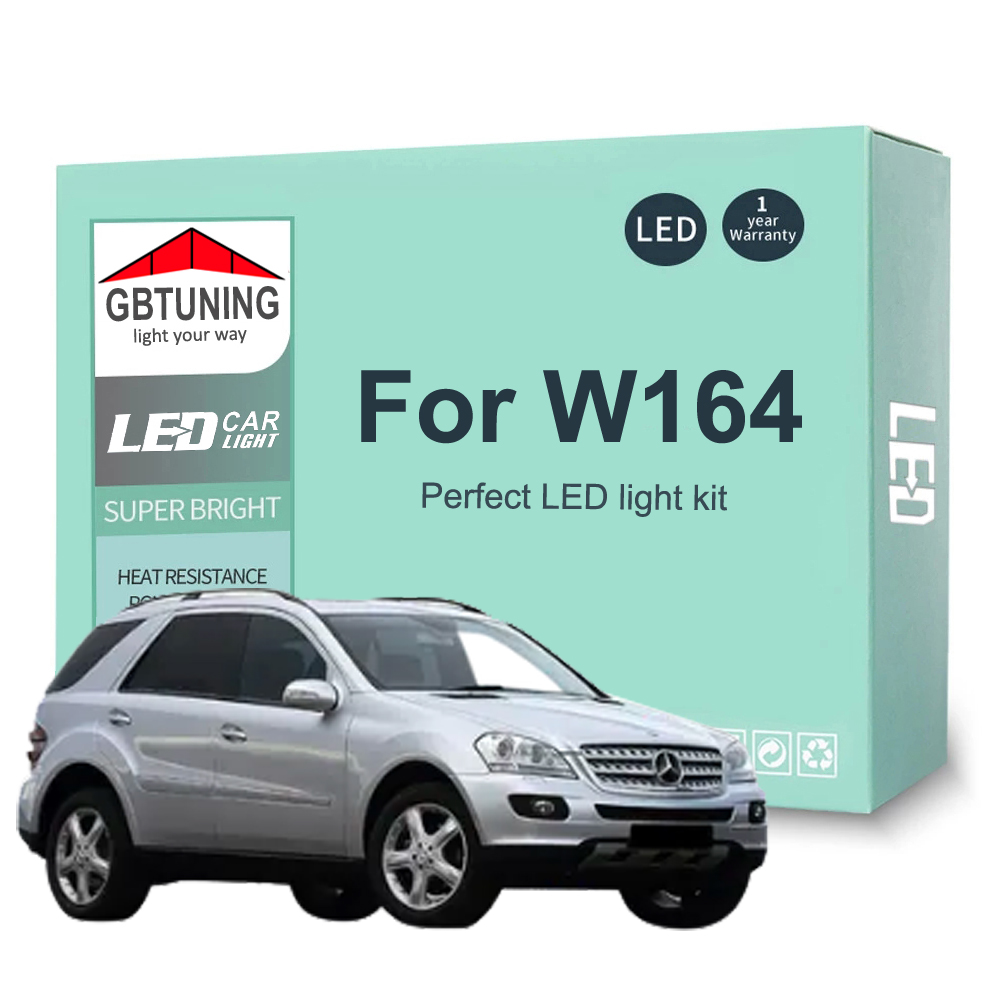 19 個 Canbus LED インテリア電球アクセサリーメルセデスベンツ M ML クラス W164 ML350 ML450 ML500 2006-2011 車室内ランプ