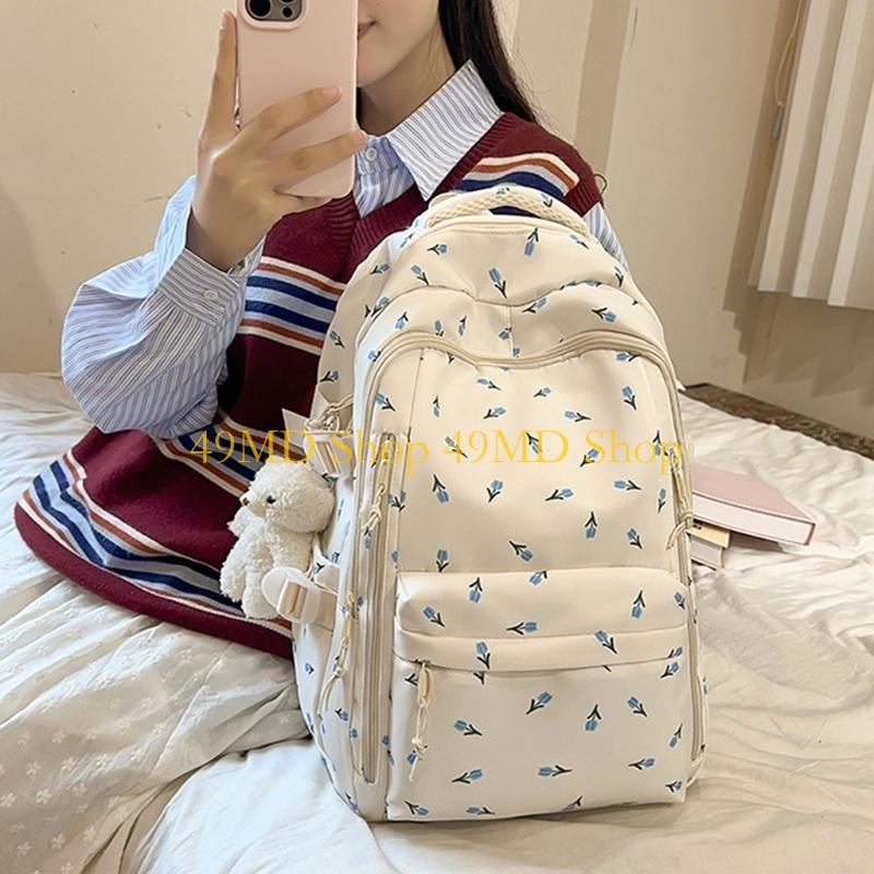 49MD トラベルバックパック スクールバッグ 美的バックパック 十代の女の子のためのトレンディなバックパック