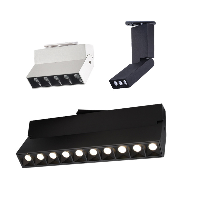 調光可能な LED トラックライト調整可能な 6 ワット 10 ワット 12 ワット 20 ワットダウンライトスポットライト壁ランプショップホテル絵画装飾レール
