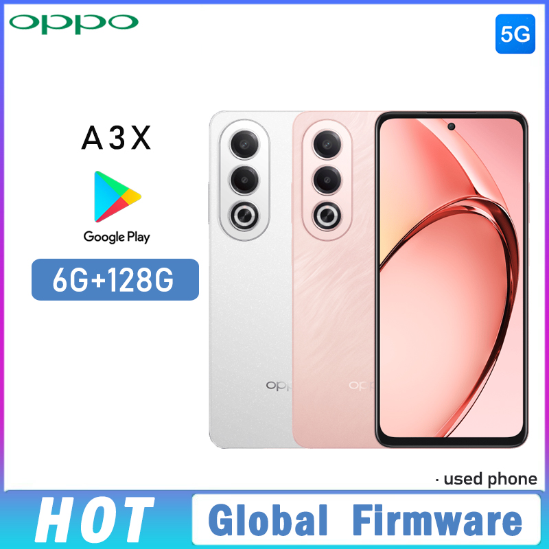 OPPO A3X 5G スマートフォン グローバル ファームウェア Dimensity 6300 ColorOS 14.0.1 6.67 インチ リアカメラ 32MP 5100 mAh 120Hz 中古電話