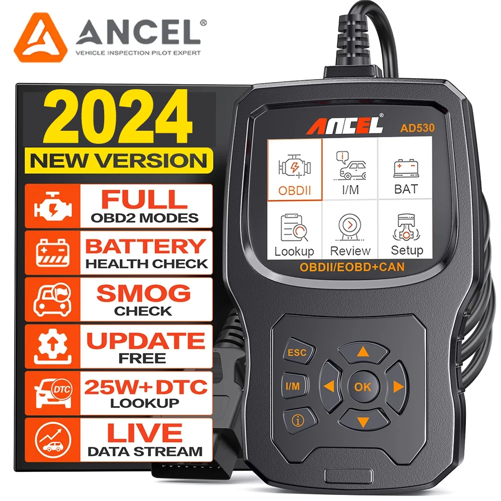 バッテリーテスター自動車OBD2スキャナプロフェッショナルANCEL AD530車コードリーダーチェックエンジンOBD 2車診断スキャンツール