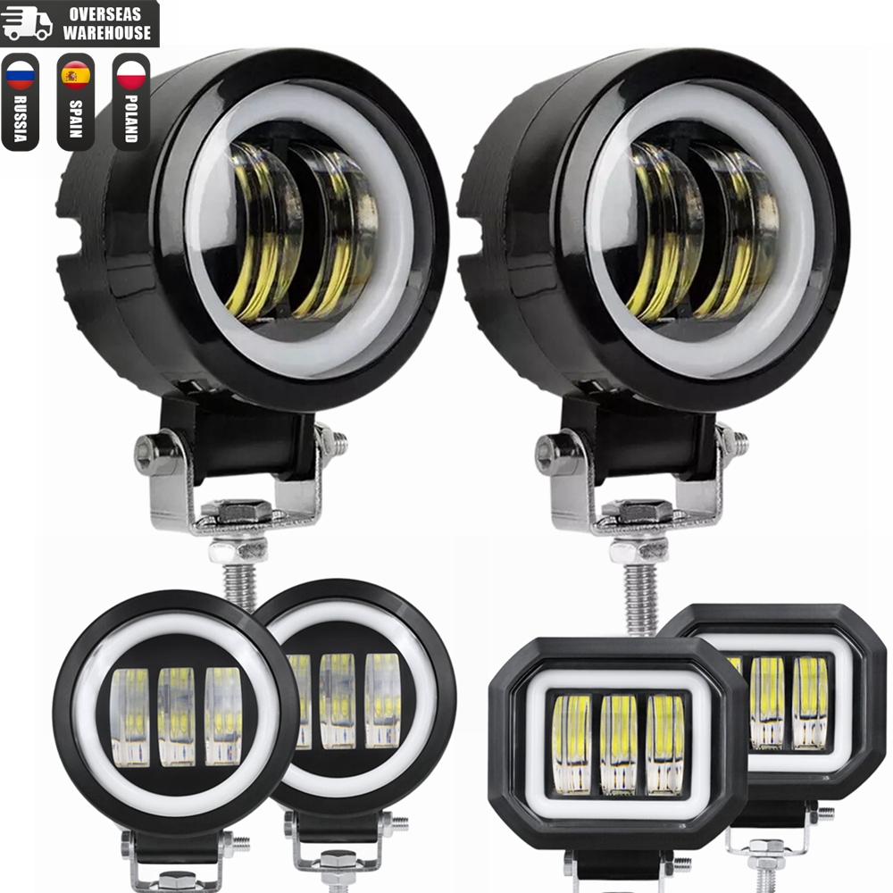 LED フォグランプ運転昼間オフロード Led ライトヘッドライト 3 ''20 ワットオートバイハローランプジープ ATV 12 V 24 V SUV ワークライトビーム