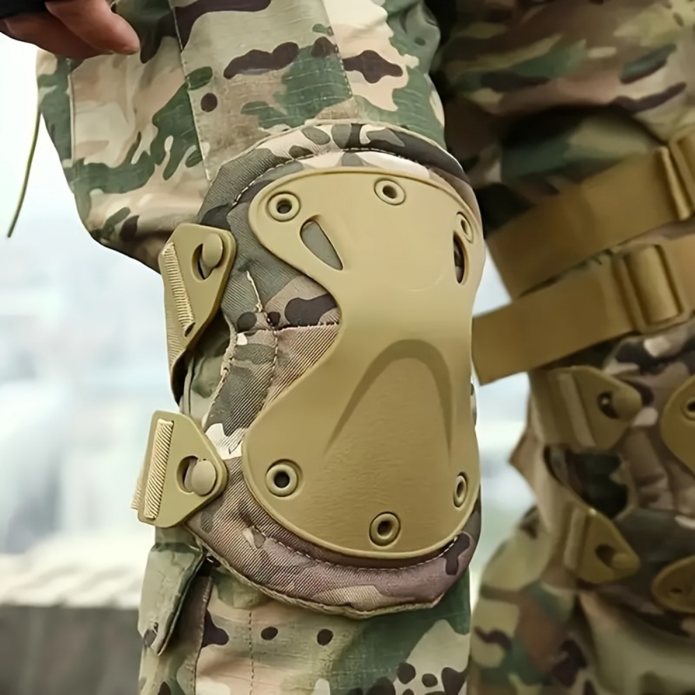 2 ペア/セット戦術的な膝パッド肘 CS プロテクター軍エアガン屋外スポーツ狩猟膝パッド安全ギア膝保護パッド