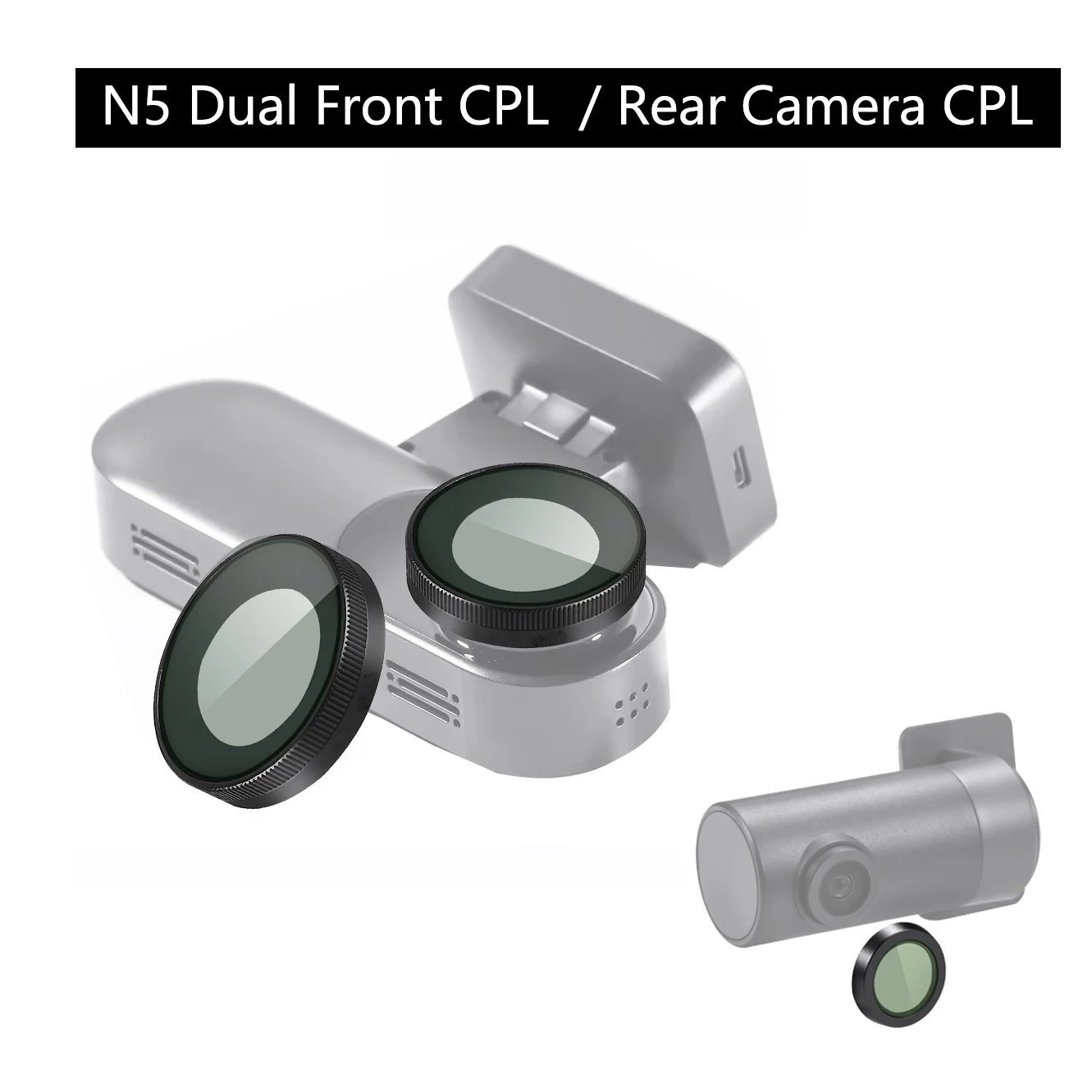 DDPAI N5 デュアル HD レンズ防塵アンチグレア CPL フィルター DDPAI リアカメラ CPL フィルター DDPAI N5 静的ステッカー