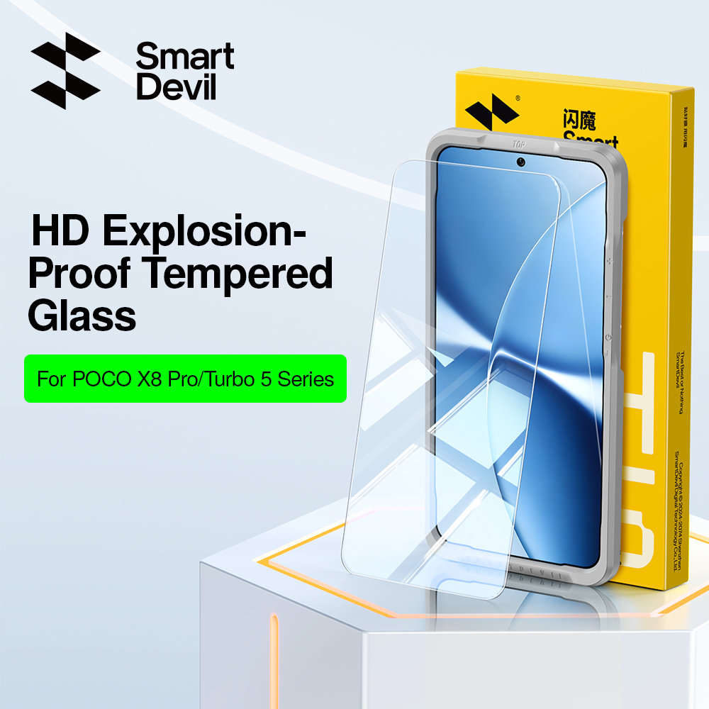 SmartDevil HD スクリーンプロテクター POCO X8ProMax F8 用超透明強化ガラスフィルム Poco X8Pro 用指紋防止アンチスクラッチ