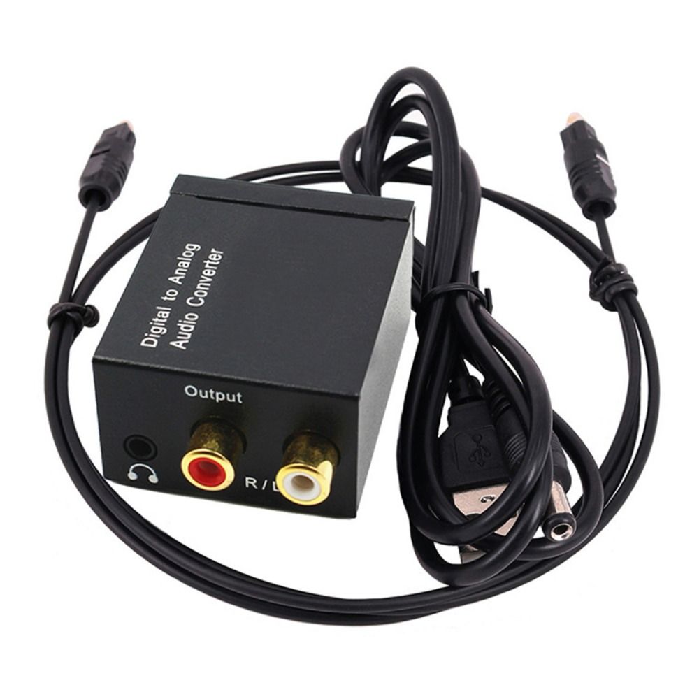 デジタル/同軸ファイバー デジタル - アナログ オーディオ コンバーター Toslink RCA(L/R) アナログ出力コンバーター 光ファイバー S/PDIF