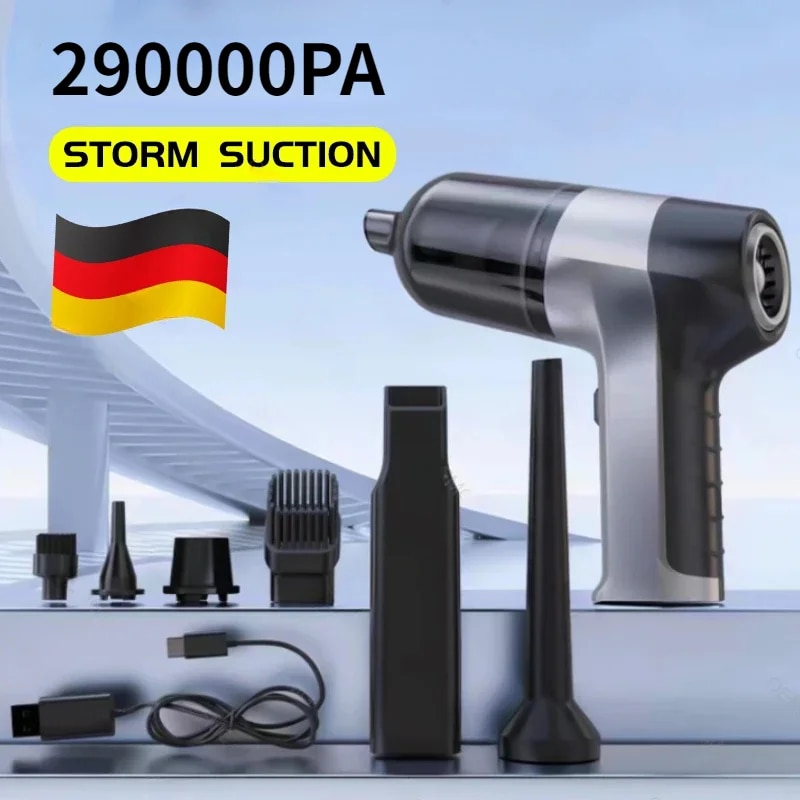 車の掃除機 4 In1 ワイヤレス掃除機ダスターハンドヘルド真空ポンプ家庭用ポータブルコードレス StrongSuction 車クリーナー