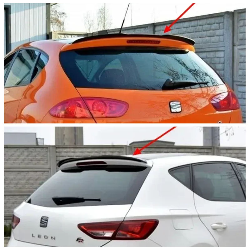 For Volkswagen VW Seat LEON 2000-2020 3Door/5Doors For 1P MK2 5F Car Tail Wing Decoration ABS Hatchback Spoiler Car Lip Spoiler