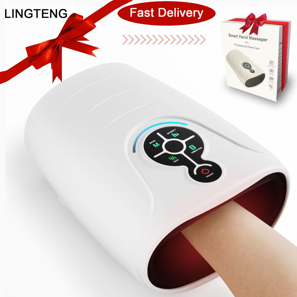 LINGTENG ハンドマッサージャー、コードレス温熱マッサージャー、いつでもどこでもリラックス、暖かく快適、深くリラックスでき、自宅やオフィスへのホリデーギフト