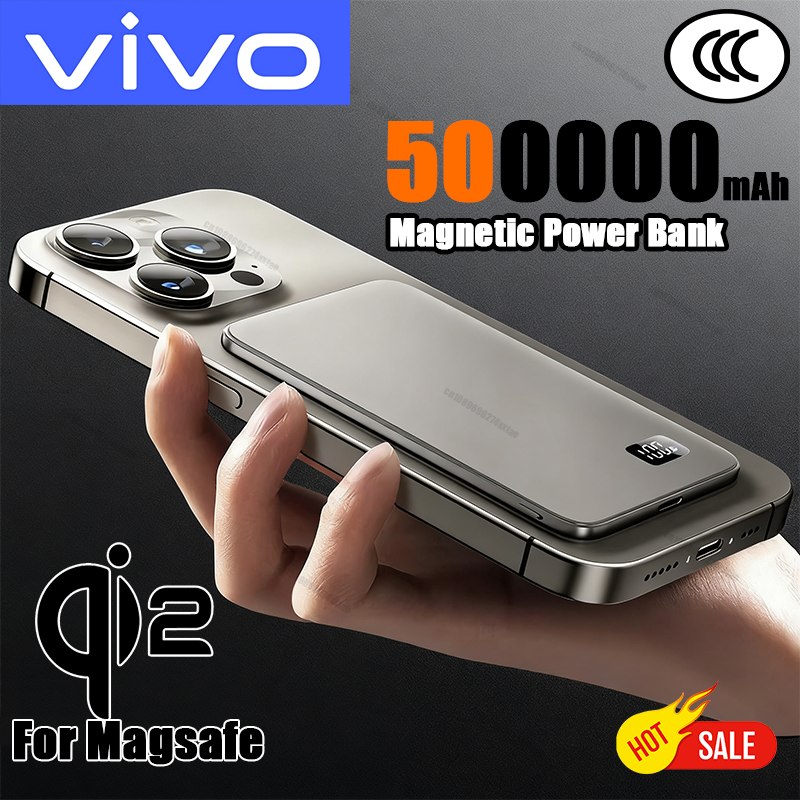 VIVO 500000mAh 磁気電源銀行 PD22.5W 超高速充電ポータブル外部バッテリー Magsafe 用 Iphone Samsung Huawei