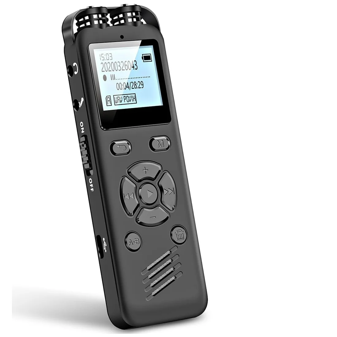 デジタルボイスレコーダー 64GB ボイスレコーダー 再生機能と音声起動レコーダー ディクタフォン録音装置 オーディオ