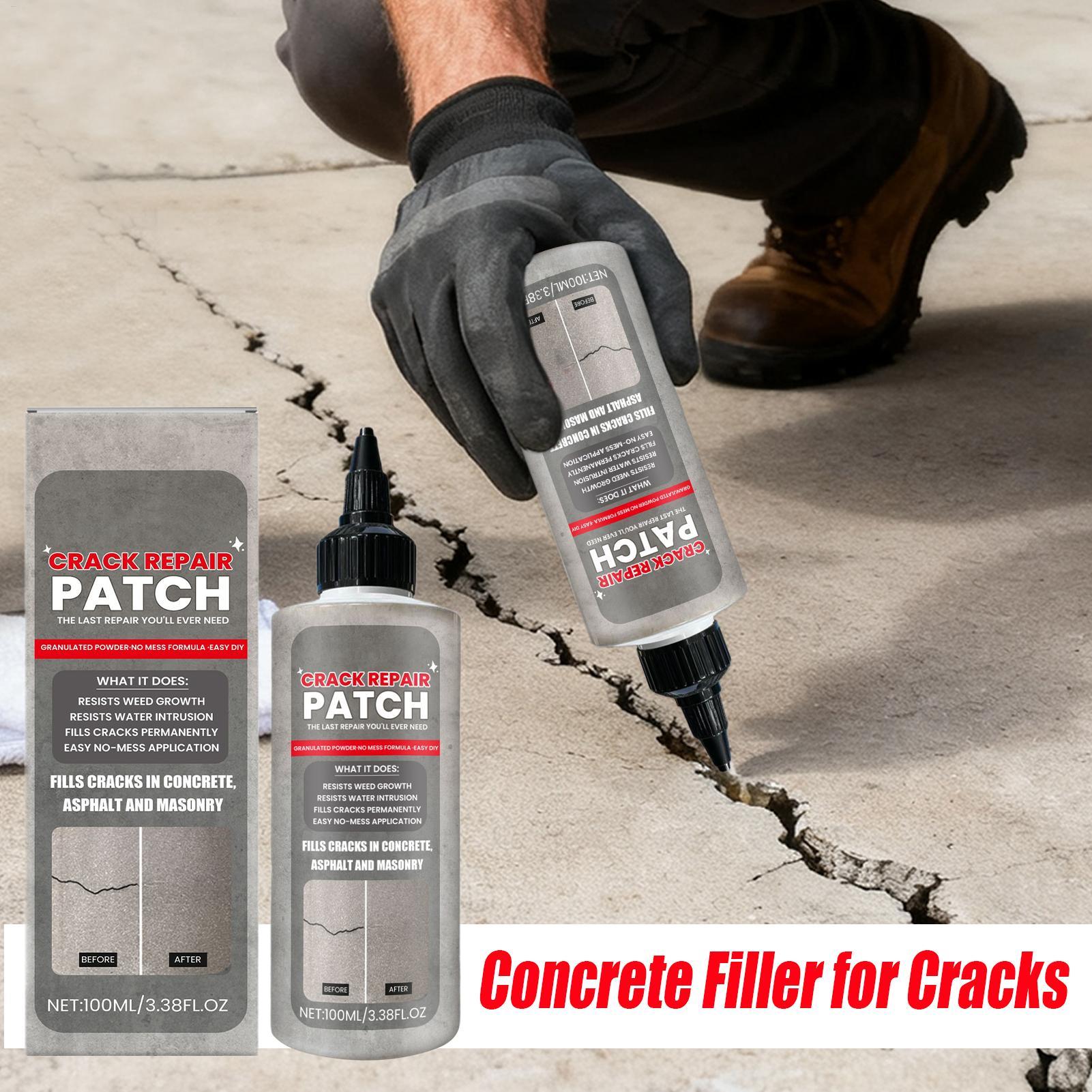 100ml ConcreteCrack フィラー 速乾性防水シーラント、歩道、パティオ、私道、壁の亀裂を修復するためのパテ