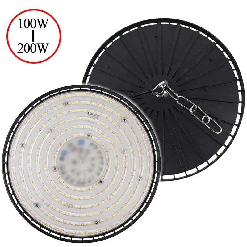 最新の 100/150/200 ワット 220V ハイベイライト UFO LED ウォーム/ホワイトライト倉庫ガレージライト超高輝度工業用照明ホット