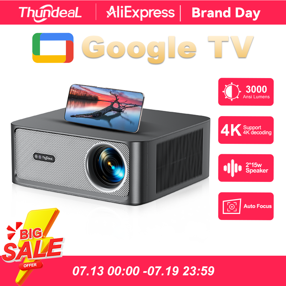 ThundeaL TD98Pro ATV フル HD 1080P プロジェクター TD98 Pro Google 公式 Android TV ATV 4K ビデオ WiFi シアターシネマビームプロジェクター