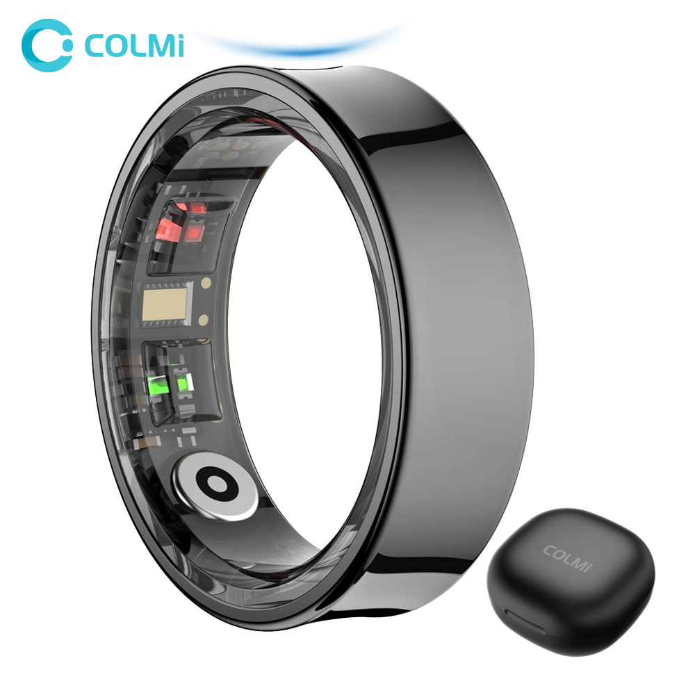 2024 COLMI R09 スマートリング男性女性充電ケース付き、体温健康と睡眠モニター Xiaomi Samsung 電話用