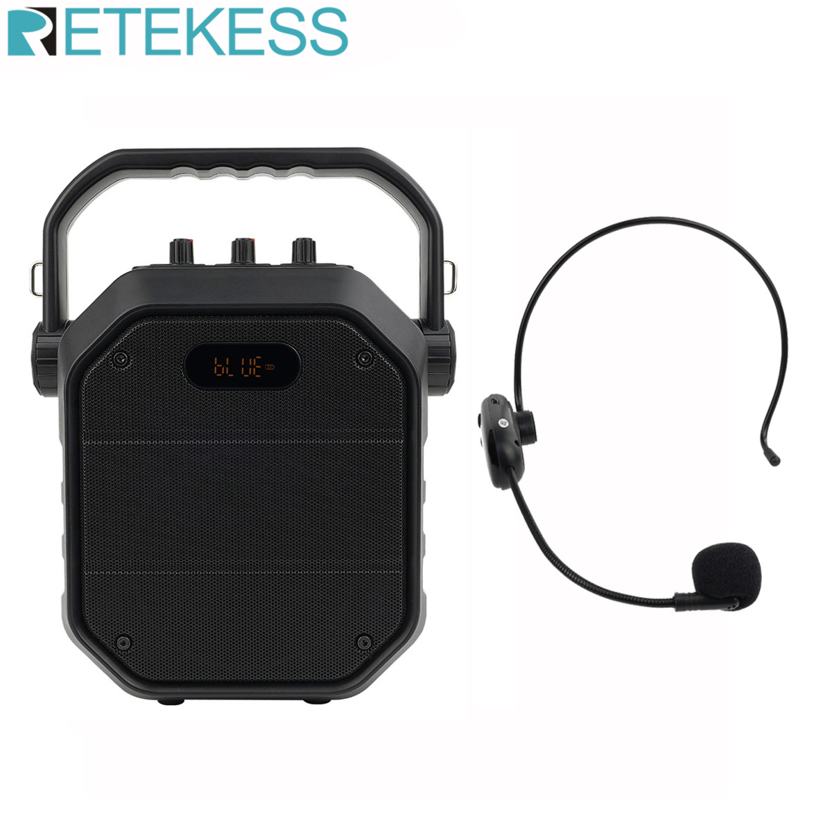 RETEKESS TC102 ポータブル PA システムワイヤレススピーカー Bluetooth FM ラジオマイク 30 ワットサポート TF AUX USB 教育スピーチ用