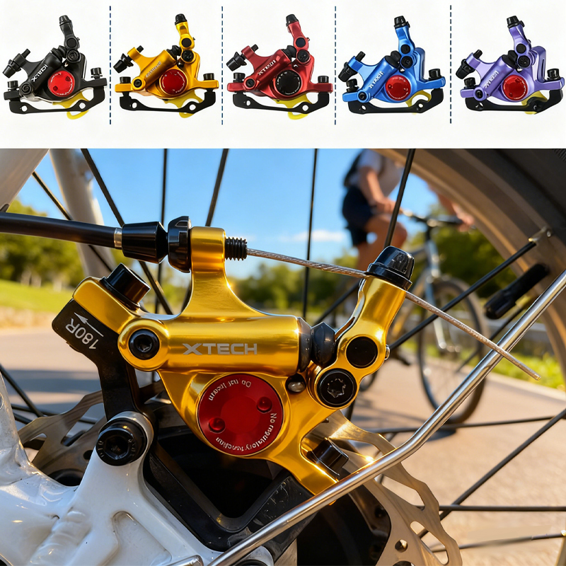 ズーム XTECH HB100 フロントリアブレーキキャリパー機械油圧 Xiaomi M365 MTB バイクケーブルディスクブレーキ