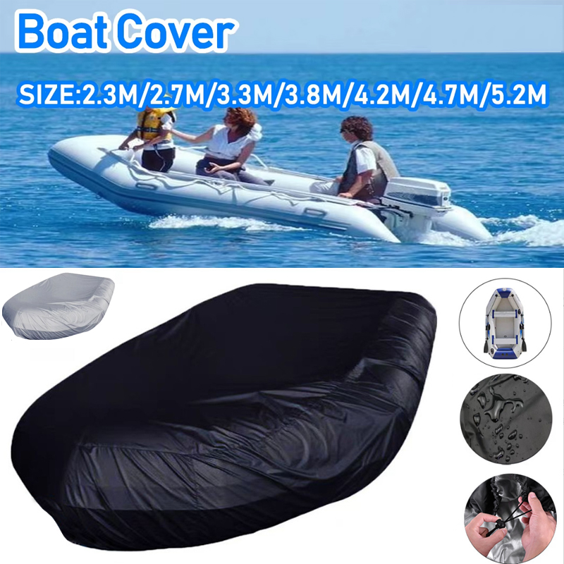 V Shape Marine Boat Cover Waterproof Dustproof AntiUV Rain Snow Inflatable Boat Dinghy Fishing Rubber Boat Universal Kayak Cover