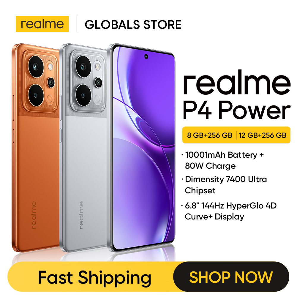 realme P4 電源 5G スマートフォン Dimensity 7400 Ultra チップセット 50MP Sony OIS カメラ 10001mAh バッテリー 80W 充電 6.8" 144Hz ディスプレイ