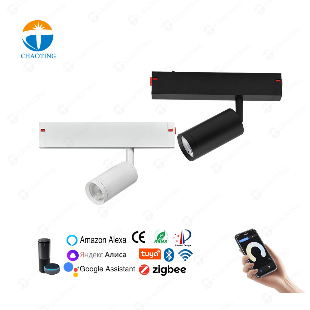 新しい凹型 LED トラックライト Cob 磁気トラックランプスマート Wifi Zigbee Tuya Bluetooth スポット照明レールシステム Led トラックライト